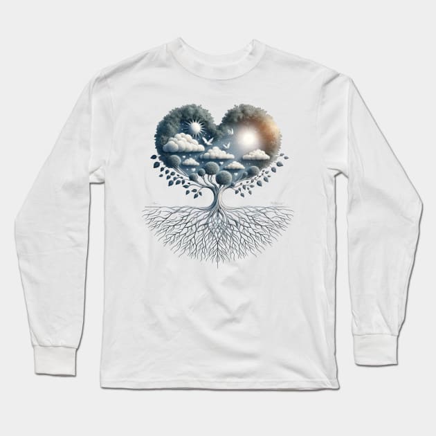 Eco Balance Long Sleeve T-Shirt by TooplesArt